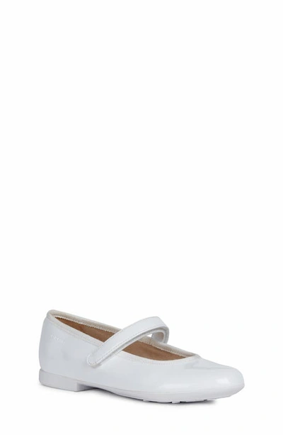 Geox Kids' Plie Mary Jane Flat In White