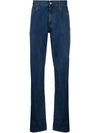 CANALI MID RISE STRAIGHT-LEG JEANS
