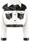 GIUSEPPE ZANOTTI CROPPED COLOUR BLOCK JACKET