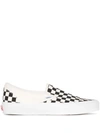 Vans Og Classic Lx Checkerboard Canvas Slip-on Sneakers In Black