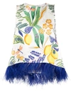 LA DOUBLEJ LA SCALA FEATHER-EMBELLISHED VEST