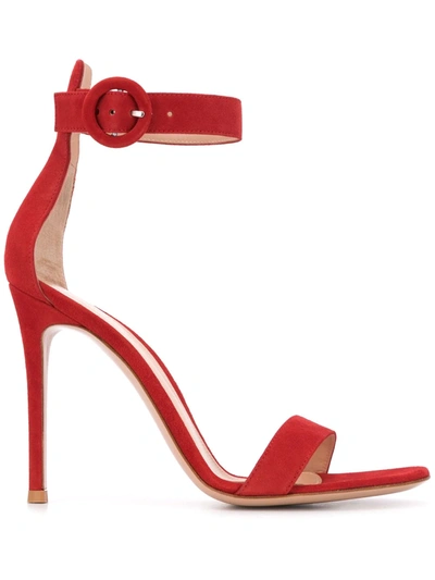 Gianvito Rossi Open-toed High-heeled Sandals In Red