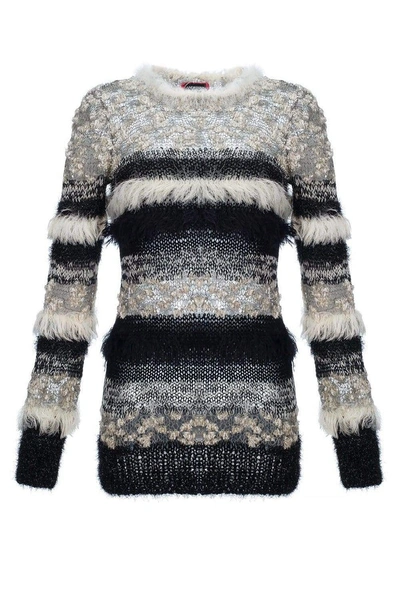 Andreeva Multicolor Handmade Knit Sweater-dress With Glitter