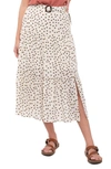 BLU PEPPER TIERED POLKA DOT MIDI SKIRT,TB5661