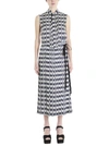 PRADA PRADA CHEVRON FLARED DRESS