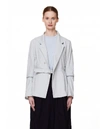 Y'S LIGHT GREY COTTON JACKET,YN-J05-011-1