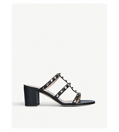Valentino Garavani Rockstud Leather Sandals In Black | ModeSens Valentino Garavani Rockstud Leather Sandals In Black | ModeSens
