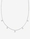 MONICA VINADER FIJI TINY BUTTON STERLING SILVER AND DIAMOND NECKLACE,R00105735