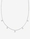 Monica Vinader Fiji Tiny Button Sterling Silver And Diamond Necklace