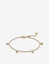 Monica Vinader Diamond And 18k Yellow Gold Vermeil Fiji Tiny Button Bracelet