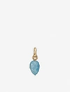 MONICA VINADER FIFI 18CT GOLD-PLATED VERMEIL AND AQUAMARINE PENDANT CHARM,R00124400
