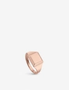 Monica Vinader Rose Gold Plated Vermeil Silver Signature Signet Ring