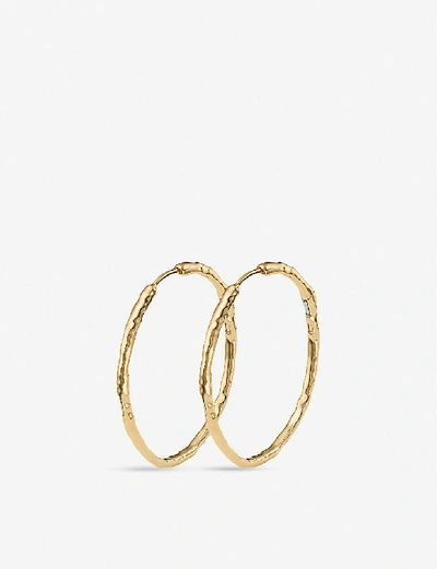 MONICA VINADER WOMENS 18CT GOLD VERMEIL SIREN LARGE 18CT GOLD-PLATED HOOP EARRINGS,37649170