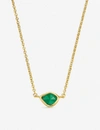 MONICA VINADER MONICA VINADER WOMEN'S 18CT GOLD VERMEIL SIREN MINI NUGGET 18CT GOLD-PLATED STERLING SILVER AND GREE,37738084