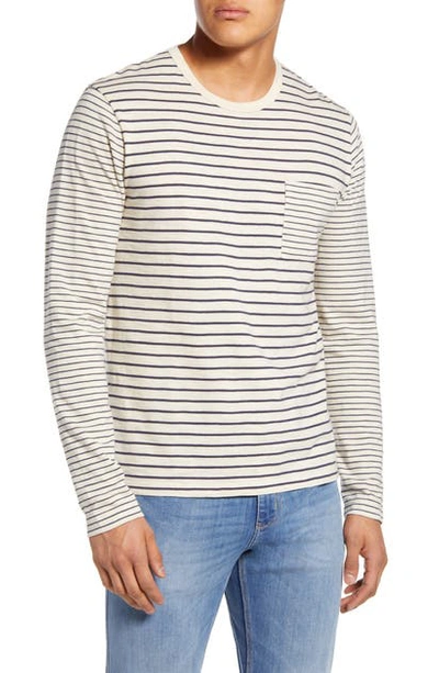Alex Mill Striped Slub Cotton-jersey T-shirt In Neutrals
