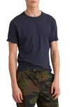 Alex Mill Solid Slub T-shirt In Blue