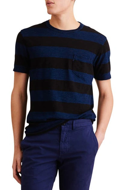 Alex Mill Stripe Slub Pocket T-shirt In Blue
