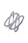 LAFONN DOUBLE CRISSCROSS RING,R0172CLP09