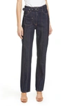 SAKS POTTS JEWEL EMBELLISHED STRAIGHT LEG JEANS,15512