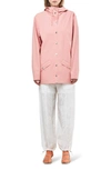 Rains Lightweight Hooded Rain Jacket In Coral