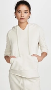 Nili Lotan Henriette Hooded Lace-up Tasseled Cotton-terry Poncho In Chalk
