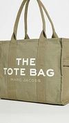THE MARC JACOBS THE LARGE TOTE BAG SLATE GREEN,MJADB33390