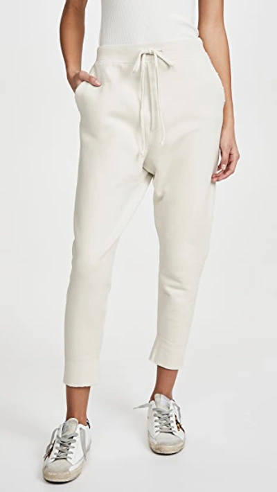 Nili Lotan Nolan Cotton Track Trousers In Chalk