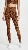 Varley Century Cheetah-print Leggings In Yellow Cheetah