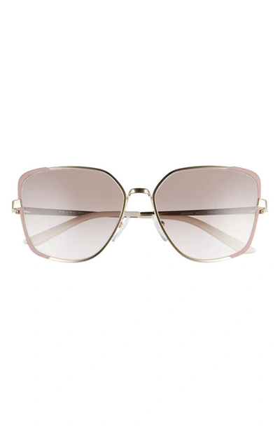 Prada Pr 60xs Metal And Mirror-coated Square Sunglasses In Pink Gradient Grey