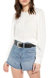 Treasure & Bond Stripe Blouse In White