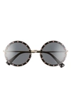 VALENTINO 58MM CRYSTAL STUDDED ROUND SUNGLASSES,VA2010B58-X