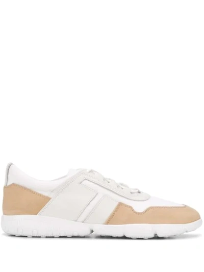 Tod's Sneakers In Nubuck And High Tech Fabric In White