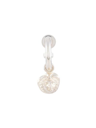Victoria Strigini Medusa Coin Hoop Earrings In Silver