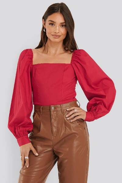 Na-kd Balloon Sleeve Blouse - Red