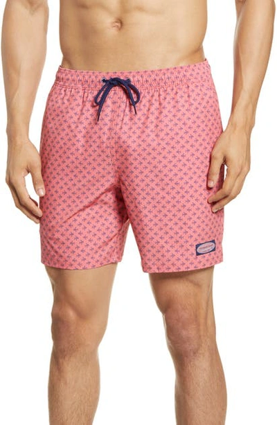 Vineyard Vines Chappy Stripe Swim Trunks In Lobster Reef