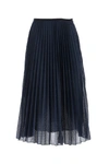 MONCLER MONCLER PLEATED MESH MIDI SKIRT