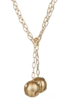 ALEXIS BITTAR FUTURE ANTIQUITY CRYSTAL STUDDED SPHERE LARIAT NECKLACE,AB0SN019040