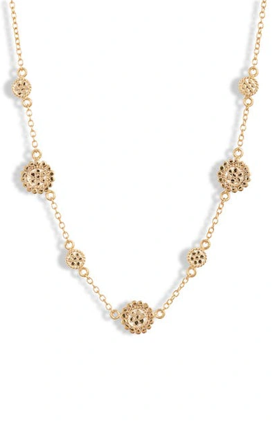 Anna Beck Scalloped Station Collar Necklace In Gold