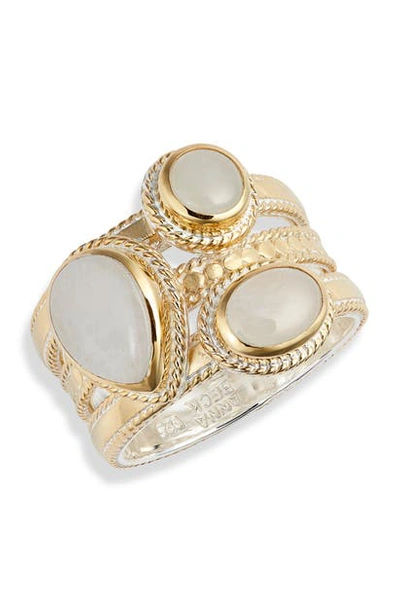 Anna Beck Moonstone Triple Stone Stack Ring (nordstrom Exclusive) In Gold/ Moonstone