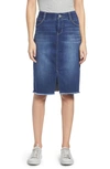 JAG JEANS BETTY FRAY HEM DENIM PENCIL SKIRT,J4300457THBL