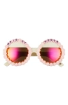 Rad + Refined Maid Of Honor Round Sunglasses In Pink/ Orange Mirrored