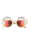 Rad + Refined Unicorn Queen Round Sunglasses In Pink/ Orange Mirrored