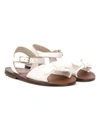 Pèpè Front Bow Sandals In White