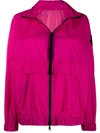Moncler Logo Patch Lightweight Jacket In Pink