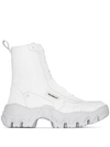 ROMBAUT WHITE BOCCACIO CHUNKY SOLE ANKLE BOOTS