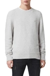 Allsaints Crewneck Sweater In Light Grey Marl