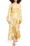 BAND OF GYPSIES ZION LONG SLEEVE MAXI DRESS,WR336543