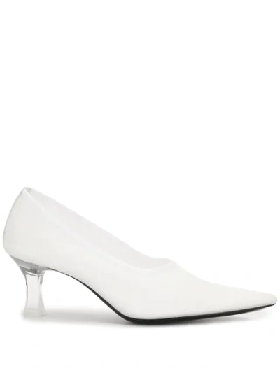 The Row Mesh Sock 60mm Pumps In White