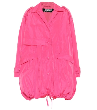 Jacquemus La Parka Ouro塔夫绸大衣 In Pink