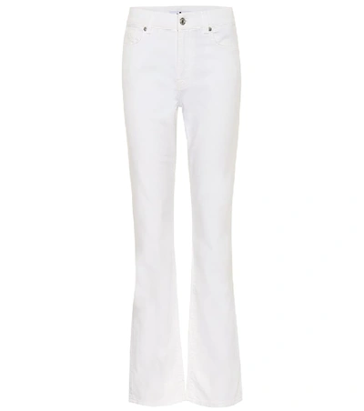 7 For All Mankind Georgia High-rise Flare Jeans In White